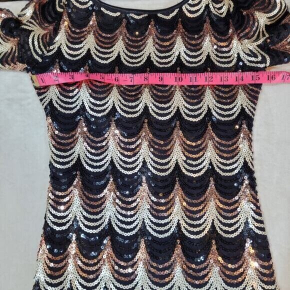 Crystal Doll by Dolls Kill Juniors' Sequined Bodycon Dress - Size Large - Picture 6 of 10